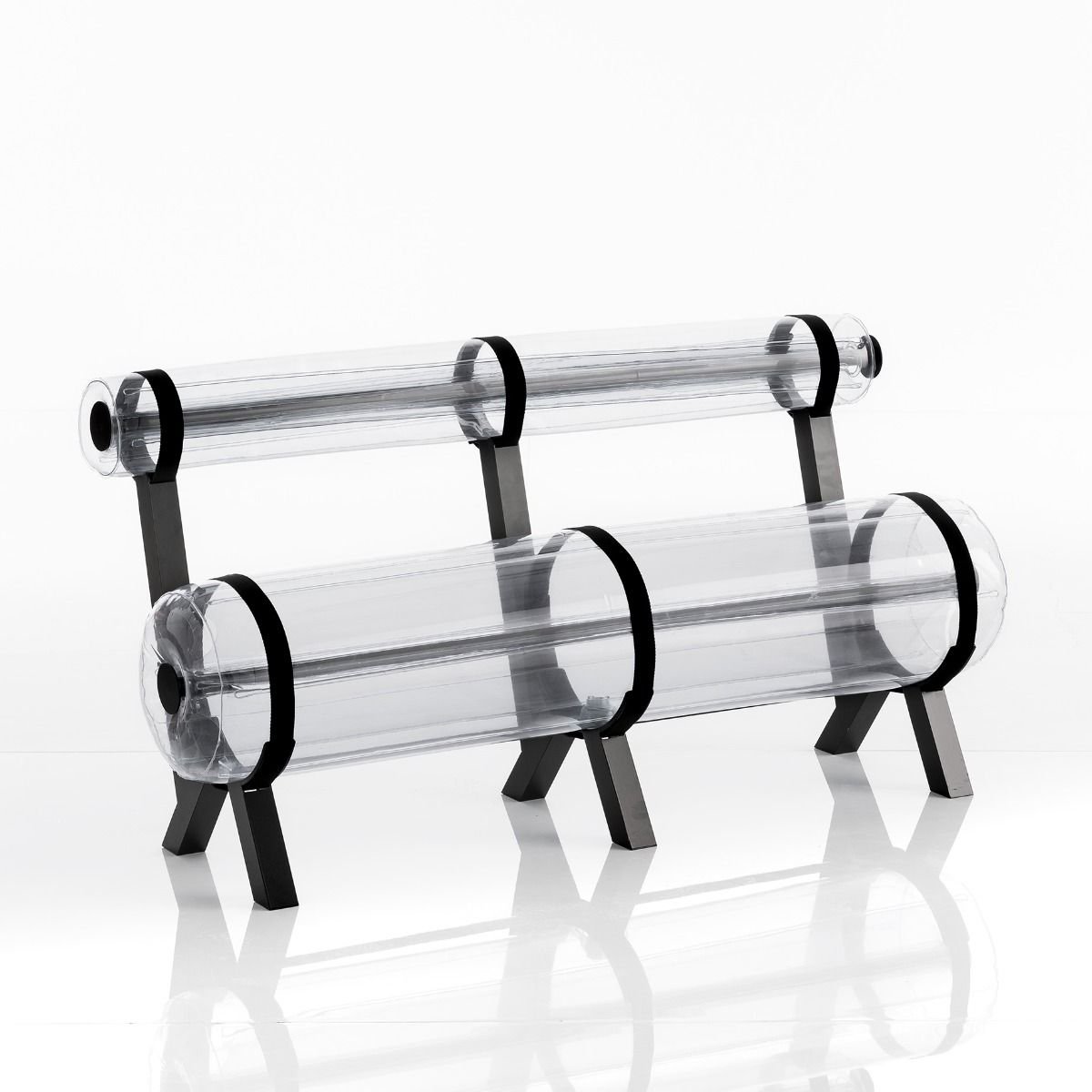 Ziba Bench 1,5 M Aluminium Frame Transparent