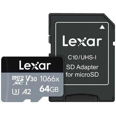 Lexar 64GB microSDXC High-Performance 1066x UHS-I A2 V30 (LMS1066064G-BNANG)