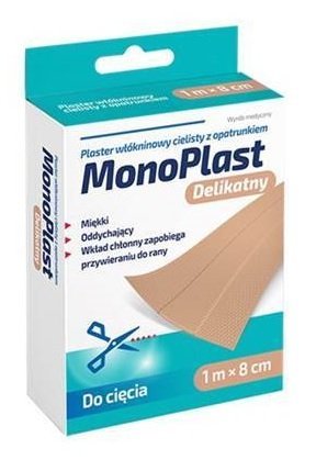 Monoplast plaster włókninowy 1m x 8cm cielisty