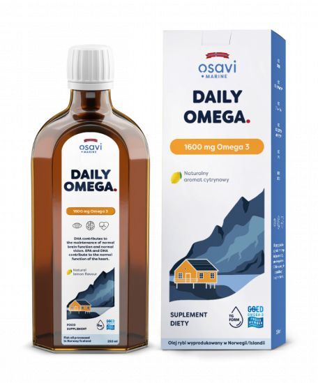 Zdjęcia - Witaminy i składniki mineralne OSAVI Daily Omega 1600 mg - smak cytrynowy (250 ml)