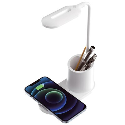 Platinet DESK LAMP WIRLESS CHARGER 5W WHITE [ 45247 ] PDL1930
