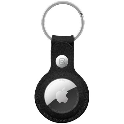 Apple Crong Leather Case with Key Ring Skórzany brelok do AirTag (czarny)