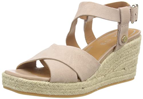 Geox Damskie sandały D PANAREA espadryle Wedge Sandal, Nude, 37 EU, nude, 37 eu