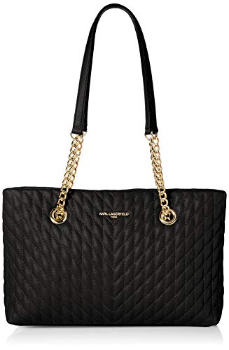 KARL LAGERFELD Paris Karolina Lamb Chain Tote damska torba materiałowa, czarny/żółty, jeden rozmiar