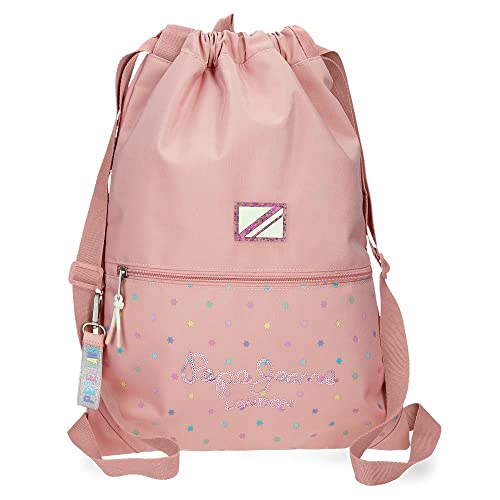 Pepe Jeans Carina Plecak Torba na zamek błyskawiczny Różowy 35x46 cms Poliester, Różowy, Talla única, Plecak z zamkiem błyskawicznym