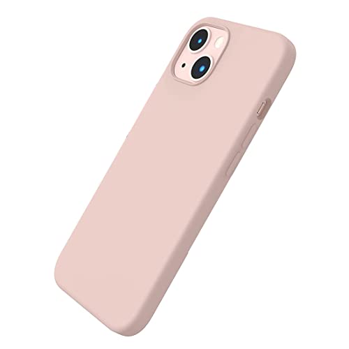 CLIPPER GUARDS Odporne na uderzenia etui do iPhone 13, płynne silikonowe etui na telefon komórkowy z ochroną przed upadkiem 6,1 cala, smukła osłona, wytrzymałe, odporne na zarysowania, jasnoróżowe