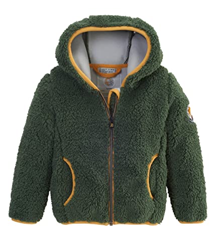 first instinct by killtec Unisex Sherpa kurtka z kapturem FIOW 13 MNS KNTFLC JCKT, leśna zieleń, 98/104, 38740-000