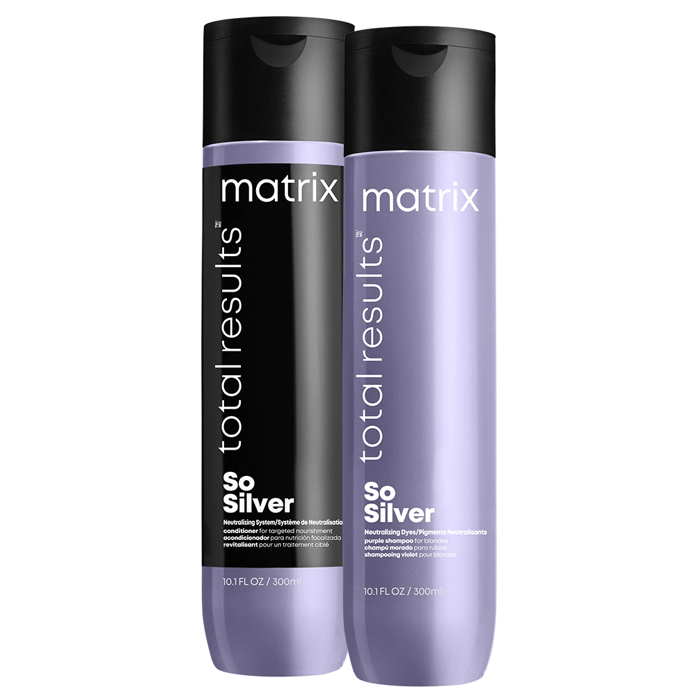 Matrix So Silver, zestaw do włosów platynowych, szampon + odżywka