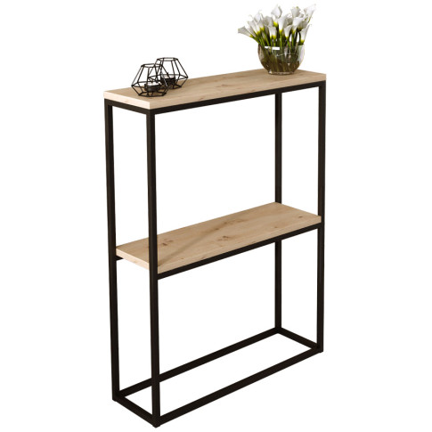 Konsola w stylu loft czarny + dąb artisan Z7-P32