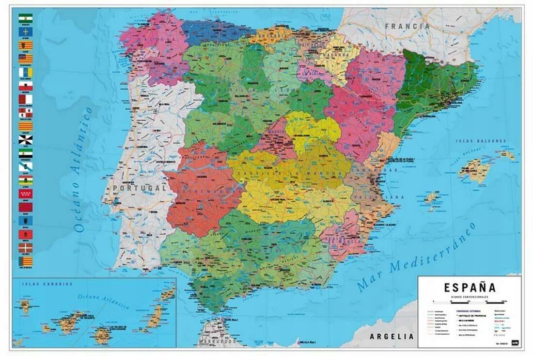 Galeria Plakatu, Mapa Hiszpanii, 91,5x61 cm
