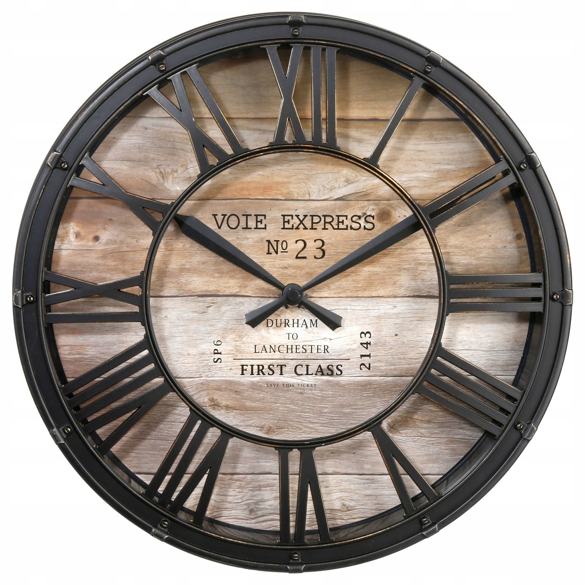 Zegar ścienny vintage brązowy 39 cm