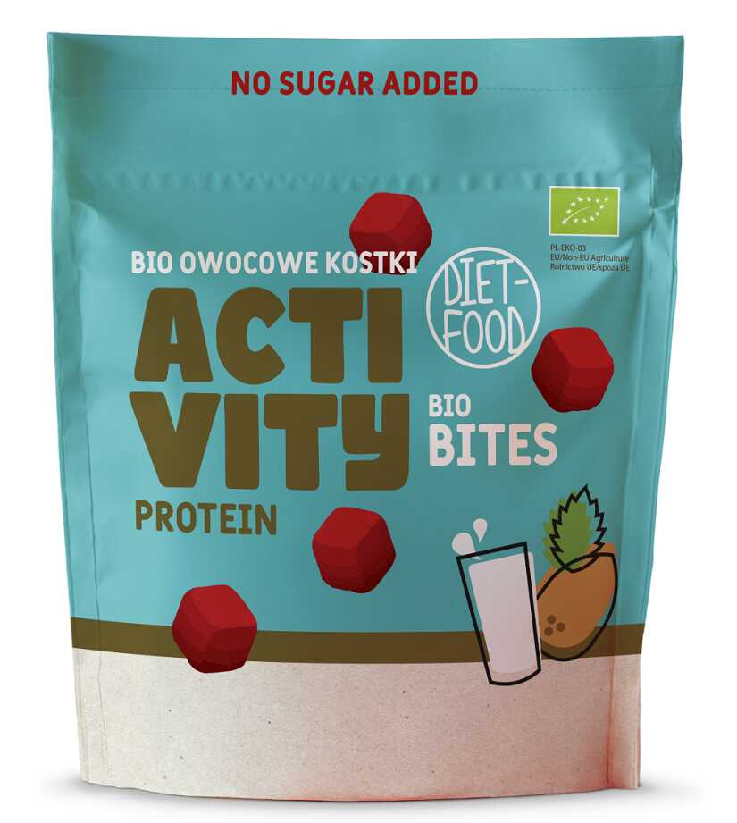 Owocowe kostki Bio Bites ACTIVITY  z białkiem - Diet Food