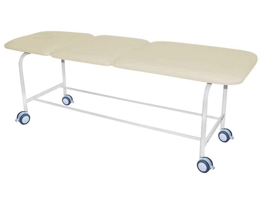 LM-02K Max wysoka i szeroka kozetka lekarska 3-częściowa na kołach