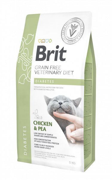 Brit VET Brit Veterinary Diet Diabetes Chicken&Pea Sucha Karma dla kota op 2kg