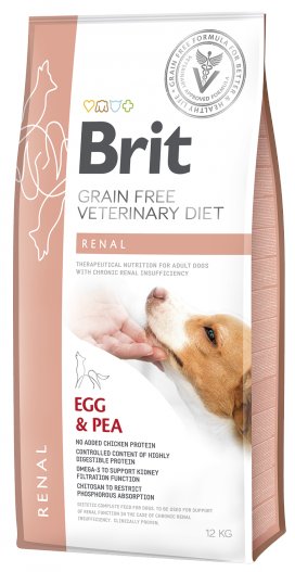 Brit VET Brit Veterinary Diet Renal Egg&Pea Sucha Karma dla psa op 12kg