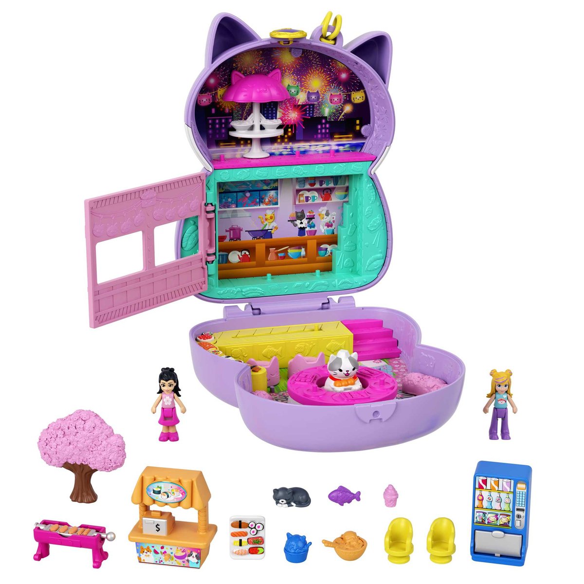 Polly Pocket Zestaw Kotek Barek Sushi Hcg21