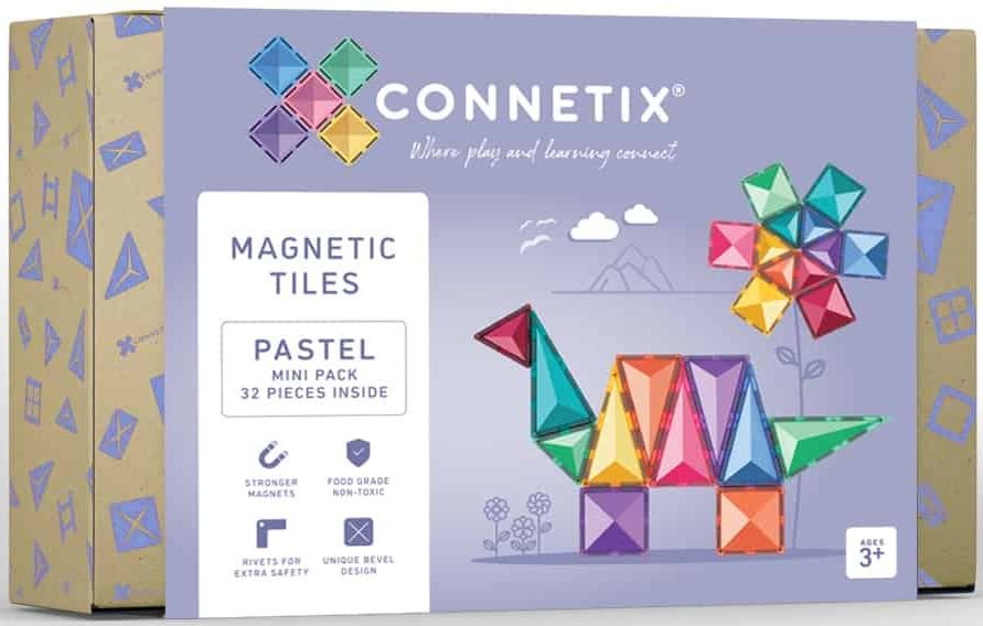 klocki magnetyczne Pastel Mini Pack 32 elementy Connetix