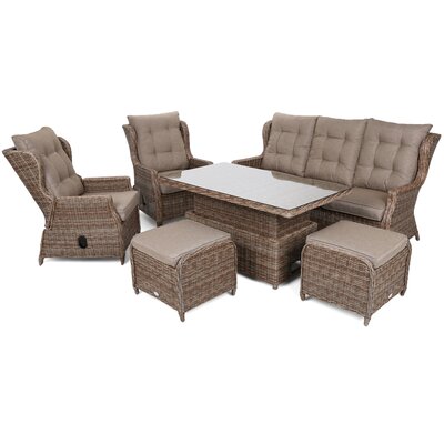 HOME & GARDEN Meble ogrodowe technorattanowe Memfis Ginger / Brown Melange 580799