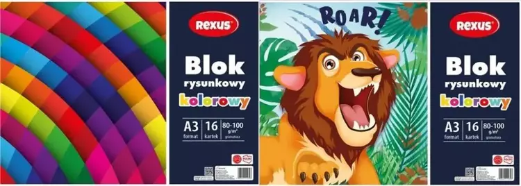 Blok rysunkowy A3/16K kolorowy - Beniamin