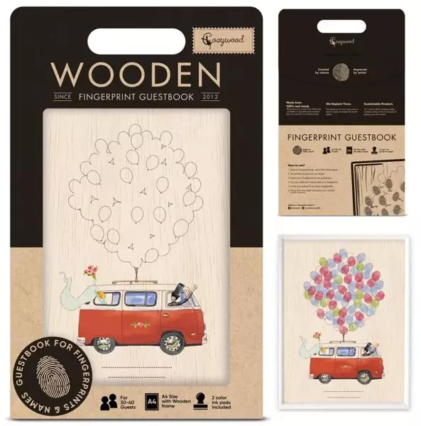 Księga gości weselnych na odciski palców Ślub - Cozywood