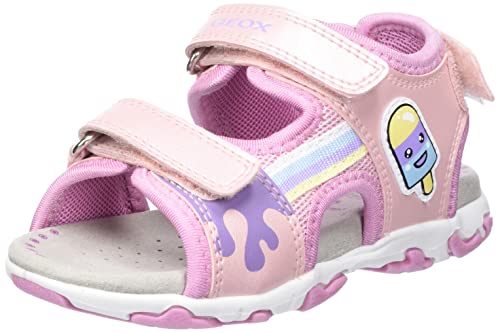 Geox Sandały chłopięce B FLAFFEE Gir Sandal, jasnoróżowe, 27 EU, jasnoróżowy, 27 EU