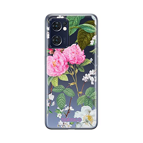 ERT GROUP etui na telefon Oppo RENO 7 5G, case oryginalny i oficjalnie licencjonowany przez Babaco, wzór Flowers 037, optymalnie dopasowane, plecki z TPU częściowo przeźroczyste