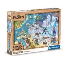 Puzzle 1000 Compact Disney Maps Frozen Clementoni