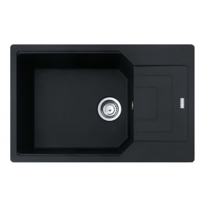Franke Urban UBG 611-78 XL GSC Zlewozmywak granitowy jednokomorowy 78x50 cm czarny mat 114.0687.282