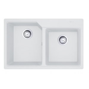 Franke Urban UBG 620-36-33 GSC Zlewozmywak granitowy dwukomorowy 78x50 cm biały polarny 114.0687.309