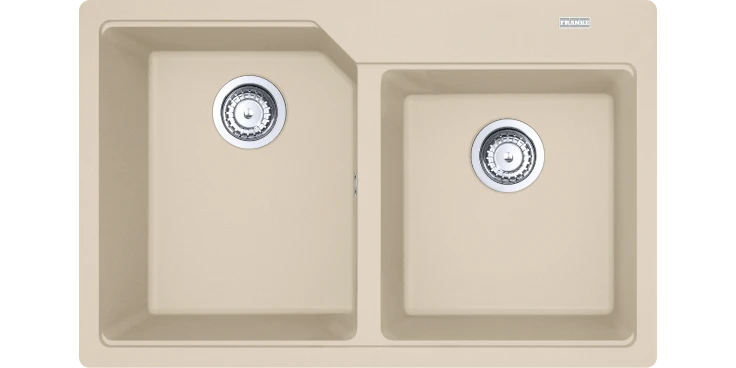 Franke Urban UBG 620-36-33 GSC Zlewozmywak granitowy dwukomorowy 78x50 cm beżowy 114.0687.307