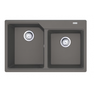 Franke Urban UBG 620-36-33 GSC Zlewozmywak granitowy dwukomorowy 78x50 cm kamienny szary 114.0687.310