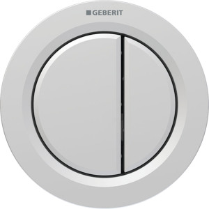 GEBERIT 116.050.JQ.1 Pneumatyczny przycisk uruchamiający WC Typ 01, ręczny, meblowy, dwudzielny, chrom-mat, easy-to-clean