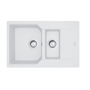 Franke Urban UBG 651-78 GSC Zlewozmywak granitowy półtorakomorowy 78x50 cm biały polarny 114.0687.297