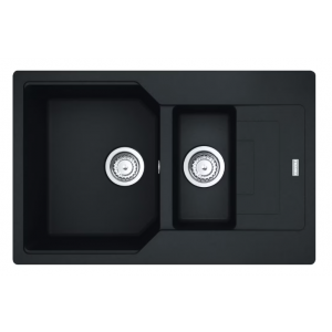 Franke Urban UBG 651-78 GSC Zlewozmywak granitowy półtorakomorowy 78x50 cm czarny mat 114.0687.298