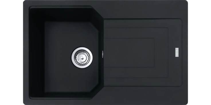Franke Urban UBG 611-78 GSC Zlewozmywak granitowy jednokomorowy 78x50 cm czarny mat 114.0687.275