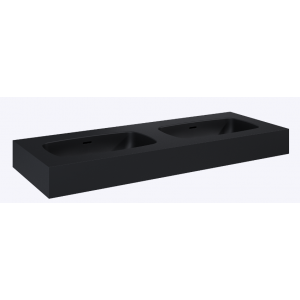 ELITA 168888 UMYWALKA DIMPLE 120 DUO śCIENNA, MARMUR BLACK MATT