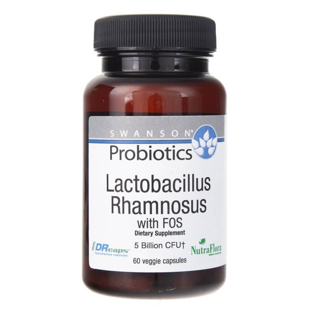 SWANSON Probiotyk Lactobacillus Rhamnosus z FOS, 60 kapsułek