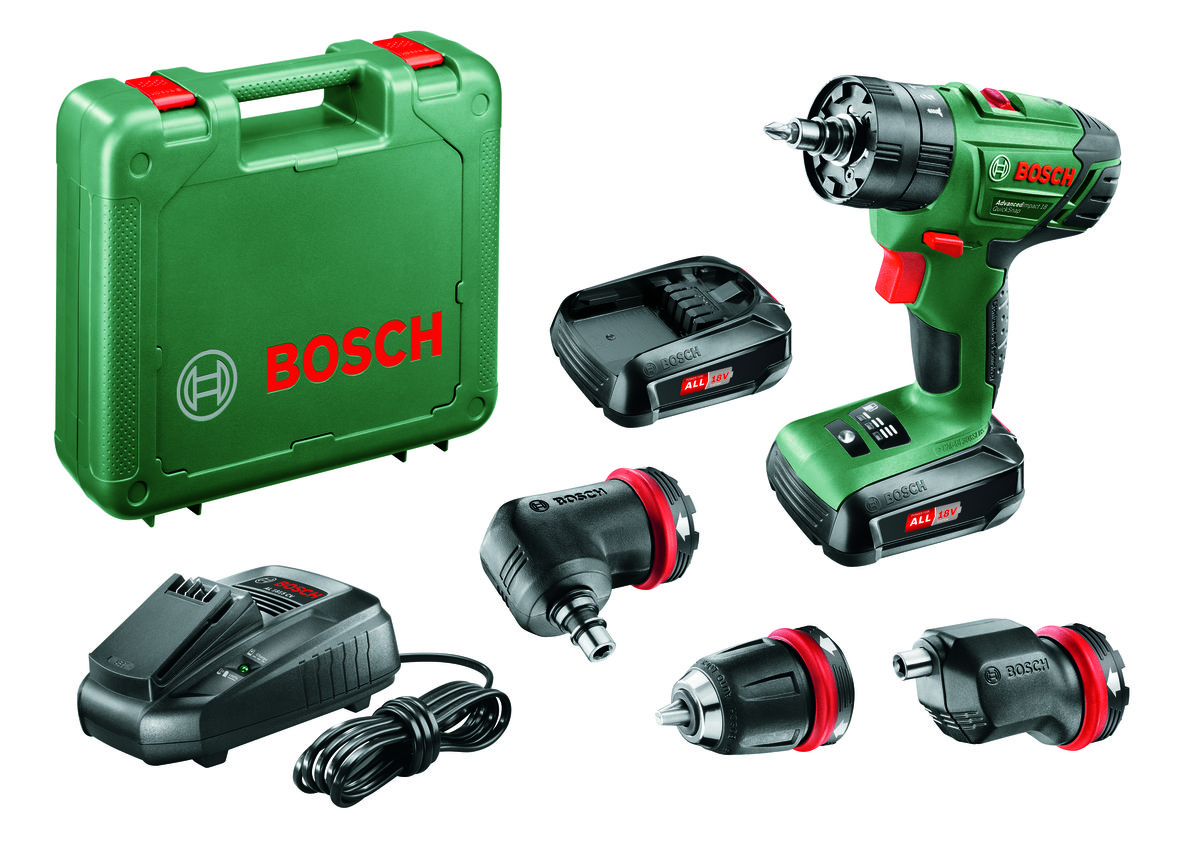 Wiertarko-wkrętarka BOSCH AdvancedImpact 18 QuickSnap,  2x1,5 Ah, 18 V