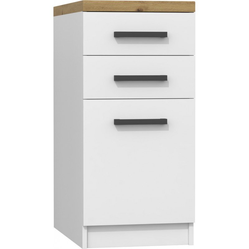 SZAFKA KUCHENNA DO ZESTAWU 40CM BIEL DĄB ARTISAN KUCHNIA DS-40/82 B A