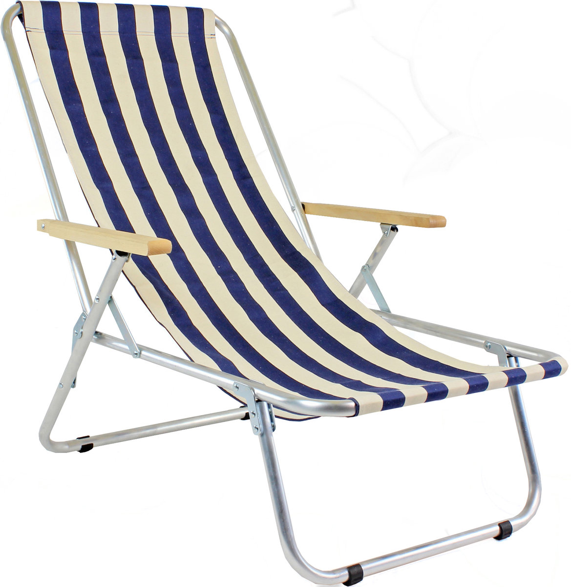Lekki leżak plażowy, aluminiowy, max 120 kg - tradycyjny