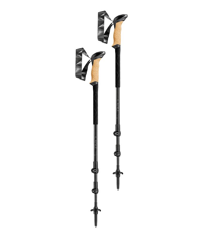 Leki Black Series Carbon Trekking Poles, czarny 100-135cm 2022 Kijki 65221601