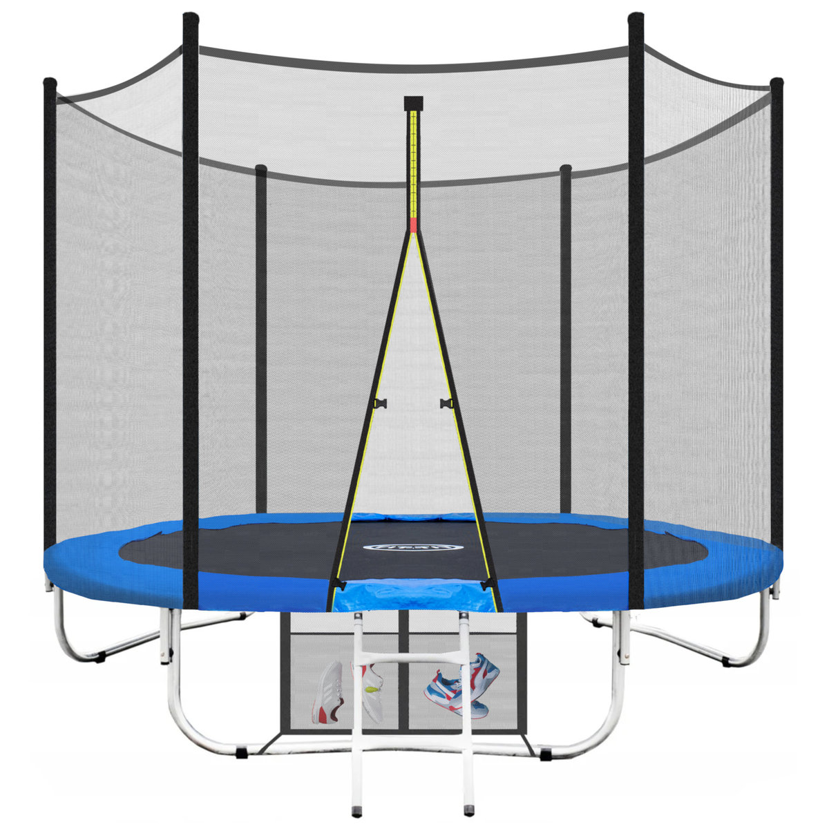 TRAMPOLINA OGRODOWA 252CM Z SIATKĄ + DRABINKA FIT-NET