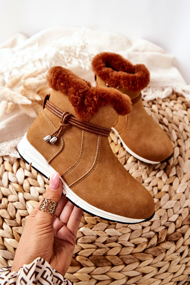 Dziecięce Botki Śniegowce Big Star BB374058BS Camel -31