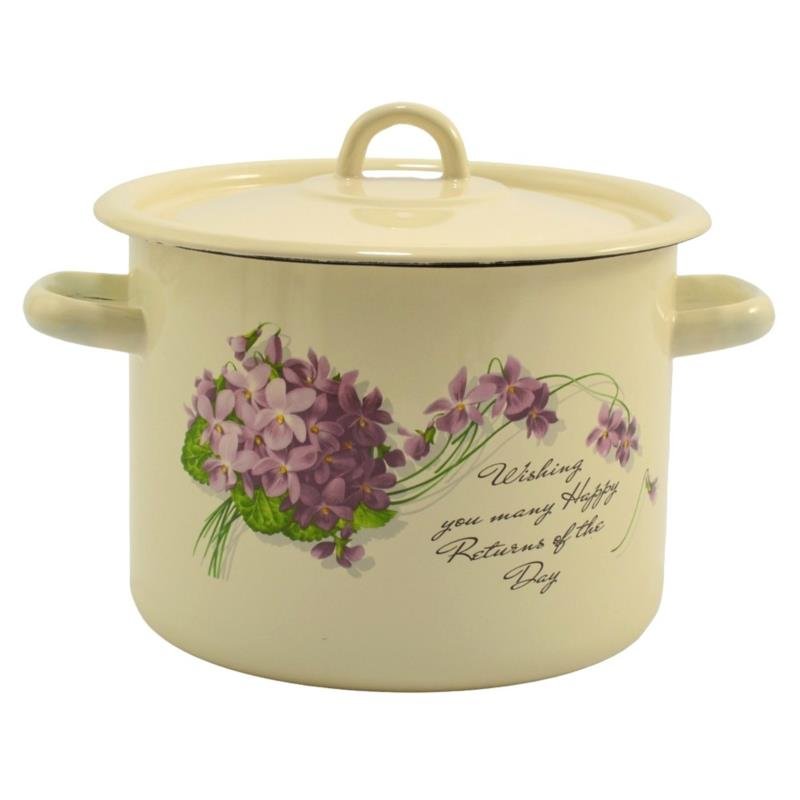 Eu-Garnek Emaliowany Viola  4,5L / 20Cm