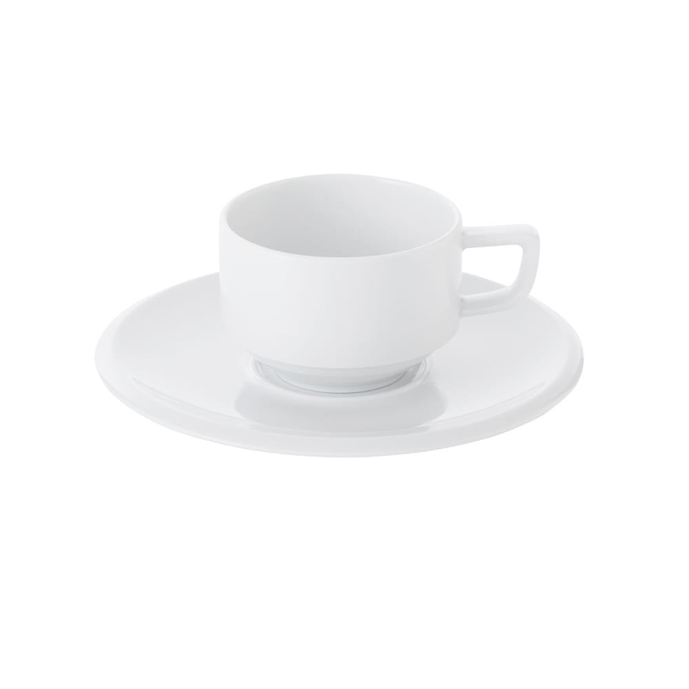 WMF - Synergy zestaw porcelanowy filiżanka sztaplowana do herbaty , kawy z podstawkiem 350 ml.