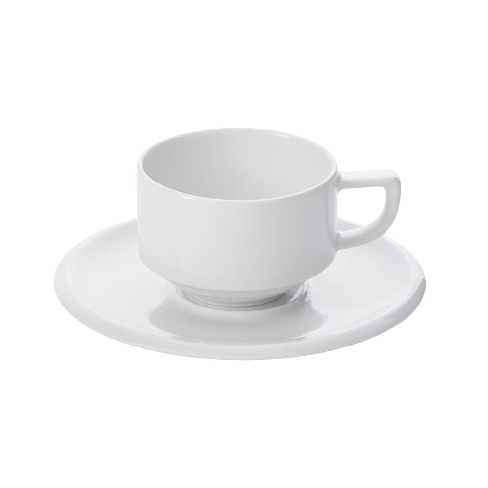 WMF - Synergy zestaw porcelanowy filiżanka sztaplowana do herbaty , kawy z podstawkiem 200 ml.