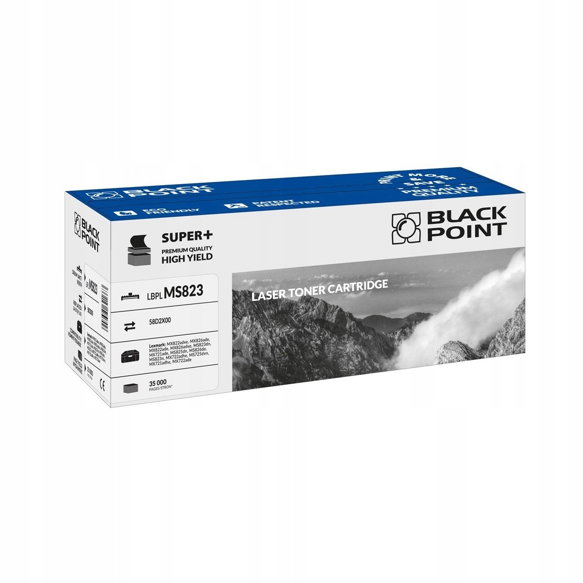 Toner do Lexmark MS823 MX722 MX822 MS725 58D2X00
