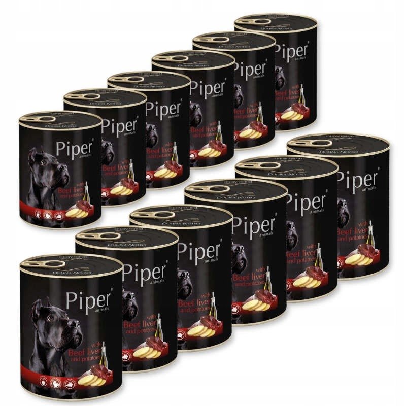 Dolina Noteci Piper Karma Wątroba Wołowa 12x800g