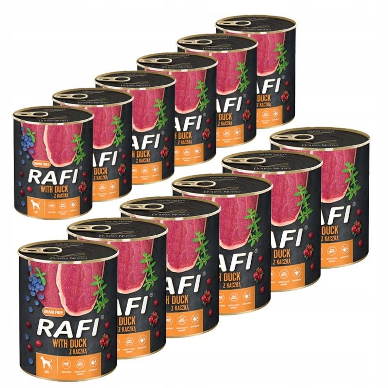 Dolina Noteci (RAFI) Karma Rafi Adult KACZKA Zestaw 12x 800g  od 95zł +DO 3% ZWROTU W PROGRAMIE LOJALNOŚCIOWYM ZEST-RAFI-800-KACZKA