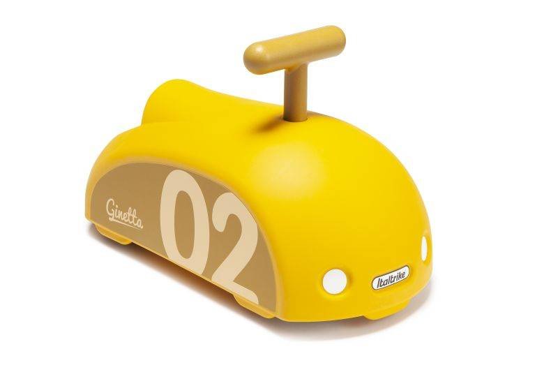 Żółty jeździk Ginetta Mini Eolo Italtrike